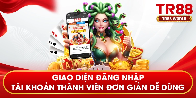 Giao diện đăng nhập tài khoản thành viên đơn giản dễ dùng